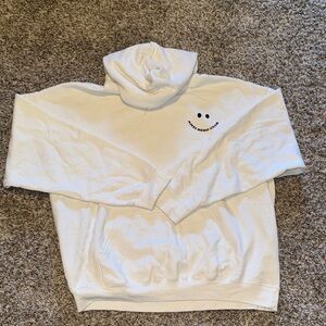 Antihero White Smiley Face Hoodie- Taylor Swift Midnignts